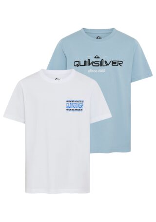 Quiksilver T-Shirt "WRAP FRAM CRAZY SESHORT SLEEVE SHORT SLEEVE PAK Y" 2 sportliche Passform, Kurzarm, sportlich, im 2er-Pack, für Kinder
