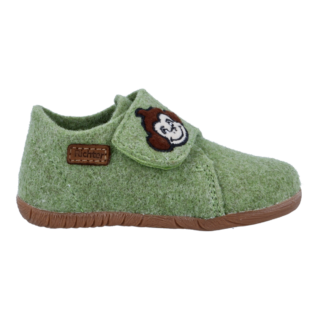 Richter Hausschuh "Filzi (Felt)" Klettschuh mit Logo-Aufnäher, Größenschablone zum Download