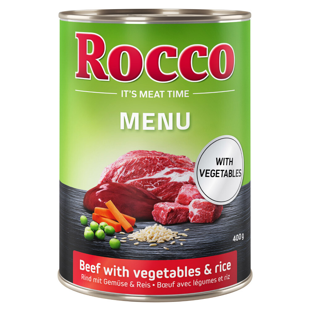 Rocco Menü 6 x 800 g / 400 g - 6 x 800g: Rind, Gemüse & Reis