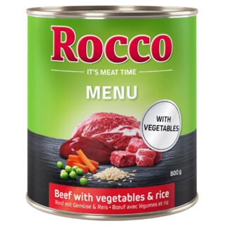 Rocco Menü 6 x 800 g / 400 g - 6 x 800g: Rind mit Lamm, Gemüse & Reis