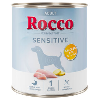 Rocco Sensitive 6 x 400 g / 800 g Neue Rezeptur - 6 x 400 g: Huhn mit Kartoffeln