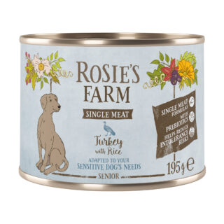 Rosie's Farm Single Meat Senior 6 x 195 g - Truthahn & Reis