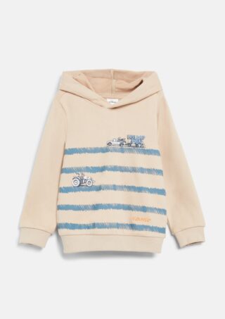 s.Oliver Junior Kapuzensweatshirt, mit Auto-Trecker-Motiv-Print / für Boys