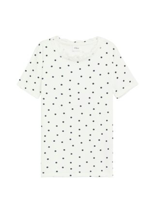 s.Oliver Junior Langarmshirt mit Print und Volant-Ansatz / für Girls