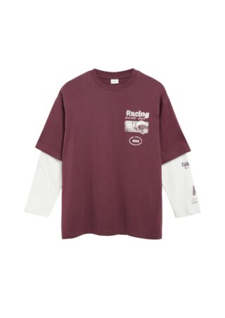 s.Oliver Junior Oversize-Shirt Oversize-Form im 2in1-Look