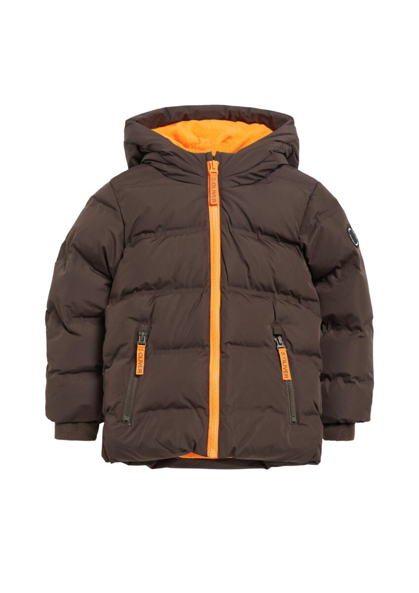 s.Oliver Junior Steppjacke mit Kapuze mit Kontrastdetails, wärmend