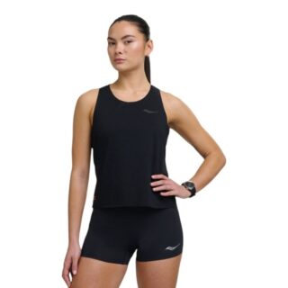 Saucony Endorphin Singlet Gr. M Schwarz Damen