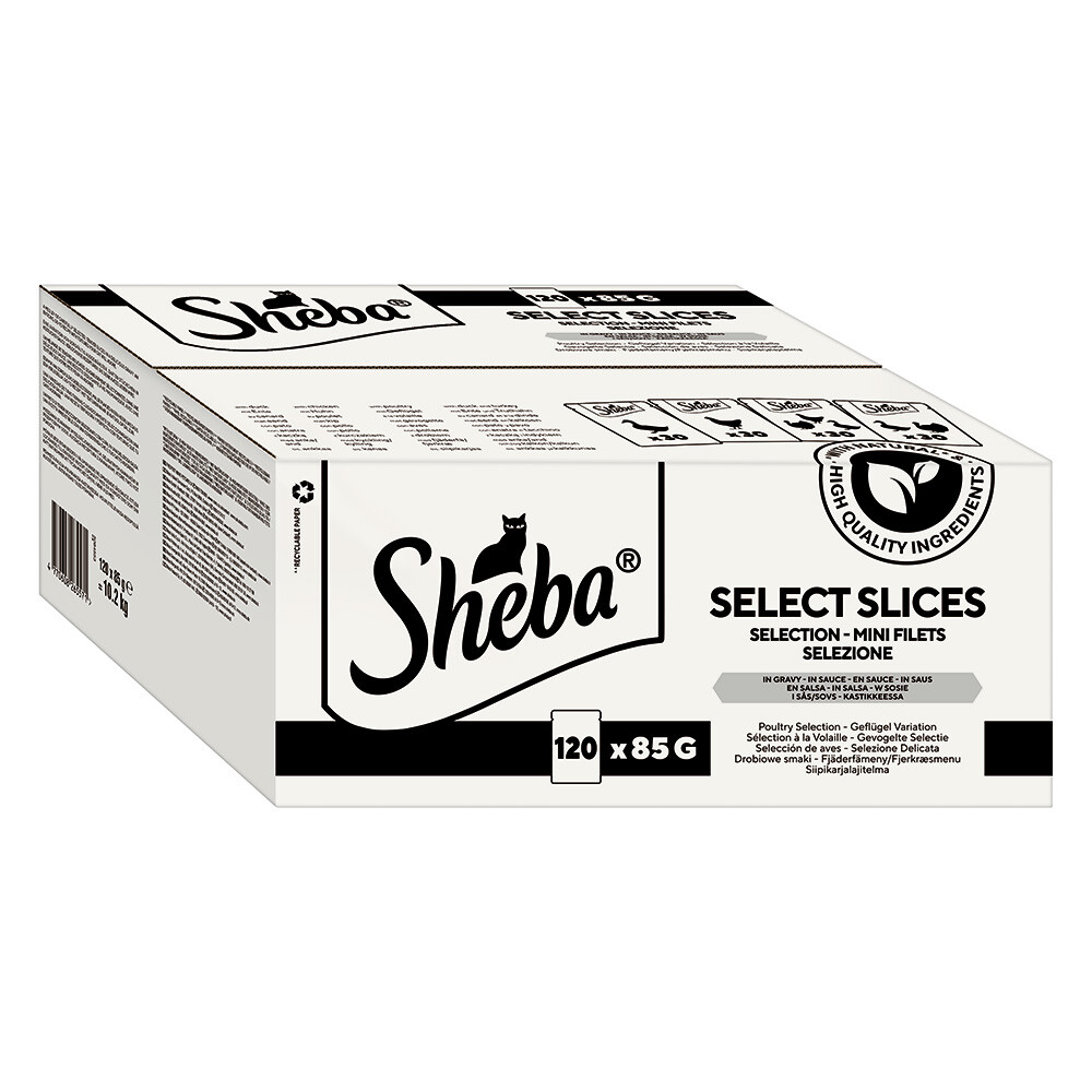 Sheba Multipack Katze Portionsbeutel 120 x 85 g - Selektion in Soße (Geflügel Variation)
