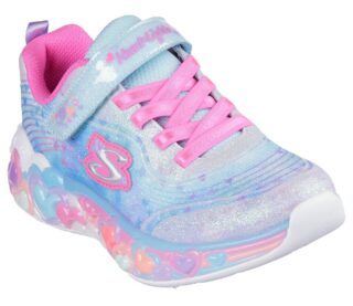 Skechers Sneaker "ETERNAL HEART LIGHTS" Blink,-Klettschuh mit Herz-Applikation, Größenschablone zum Download