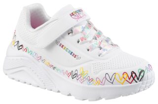 Skechers Sneaker "UNO LITE" Klettschuh mit bunten Herzen, Größenschablone zum Download