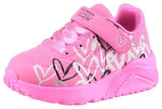 Skechers Sneaker "UNO LITE" Klettschuh mit bunten Herzen, Größenschablone zum Download