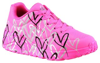 Skechers Sneaker "UNO LITE-METALLIC LOVE", Keil,-Schnürschuh, Skech-Air Funktion, Größenschablone zum Download
