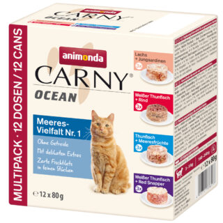 Sparpaket animonda Carny Ocean 24 x 80 g - Weißer Thunfisch + Rind