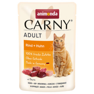 Sparpaket animonda Carny Pouch 24 x 85 g - Rind, Pute & Shrimps