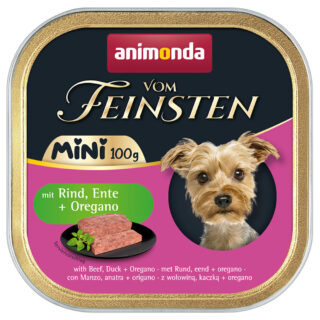 Sparpaket animonda vom Feinsten Adult Mini 64 x 100 g - mit Kalb, Schinken + Basilikum