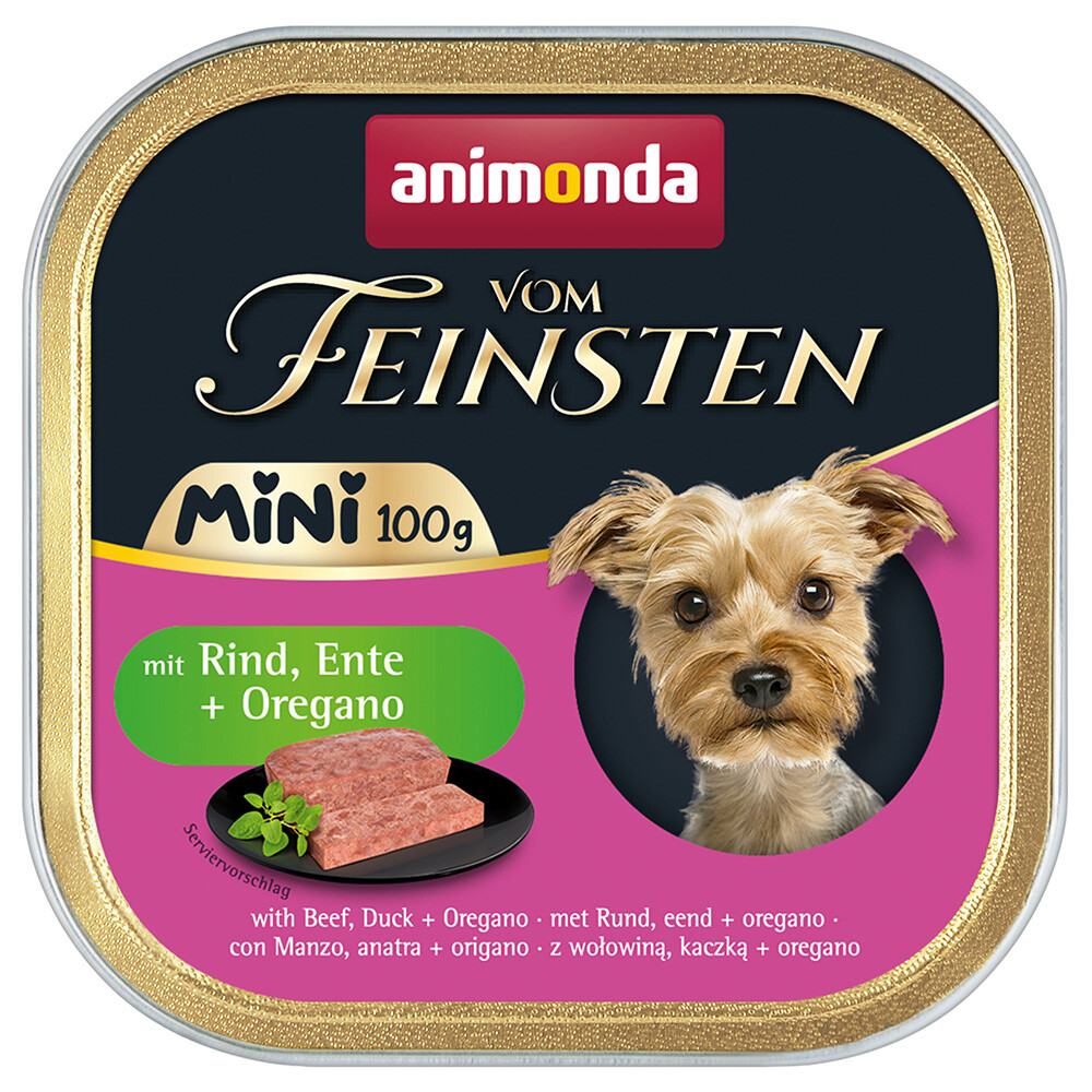 Sparpaket animonda vom Feinsten Adult Mini 64 x 100 g - mit Kalb, Schinken + Basilikum