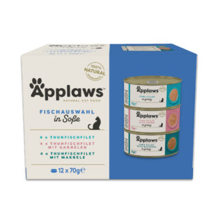 Sparpaket Applaws Cat in Soße 24 x 70 g - Fisch-Auswahl (3 Sorten)