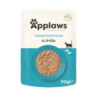 Sparpaket Applaws Cat Natural in Brühe 24 x 70 g - Thunfischfilet mit Lachs