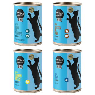 Sparpaket Cosma Drink 12 x 100 g - Hühnchen und Hühnchenleber