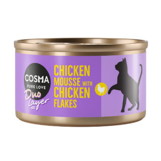 Sparpaket Cosma DUO Layer 24 x 70 g - Thunfischmousse mit Sardinenstückchen