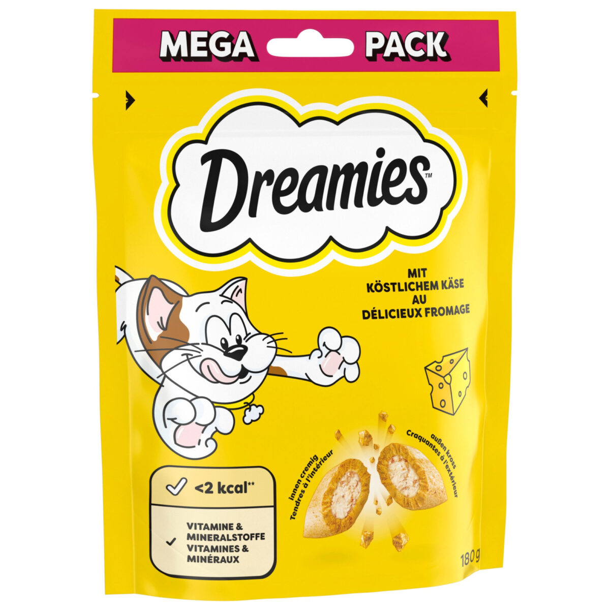 Sparpaket Dreamies 60 / 180 g - Käse (4 x 180 g)