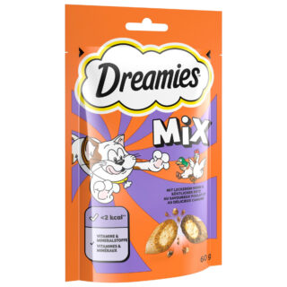 Sparpaket Dreamies 60 / 180 g - Mixpaket Huhn & Ente (6 x 60 g)