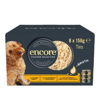Sparpaket Encore Dose Mix in Brühe 32 x 156 g - Hühnchen-Auswahl (3 Sorten)