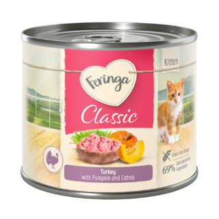 Sparpaket Feringa Classic Meat Menü Kitten 24 x 200 g - Lachs & Huhn