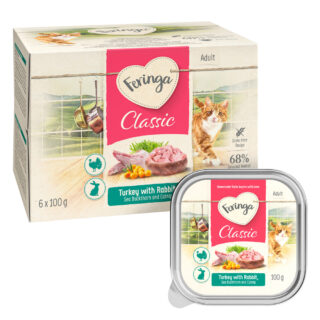 Sparpaket Feringa Classic Meat Menü Schale 24 x 100 g - Kaninchen & Truthahn