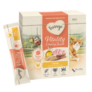 Sparpaket Feringa Vitality Creamy Snacks - Thunfisch mit Huhn (96 x 10 g)