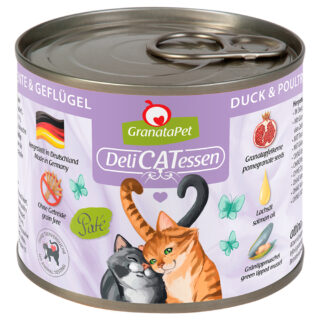 Sparpaket GranataPet DeliCatessen 24 x 200 g - Ente & Geflügel