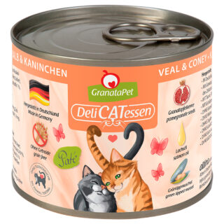 Sparpaket GranataPet DeliCatessen 24 x 200 g - Kalb & Kaninchen