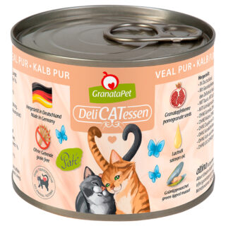 Sparpaket GranataPet DeliCatessen 24 x 200 g - Kalb PUR