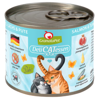 Sparpaket GranataPet DeliCatessen 24 x 200 g - Lachs & Pute