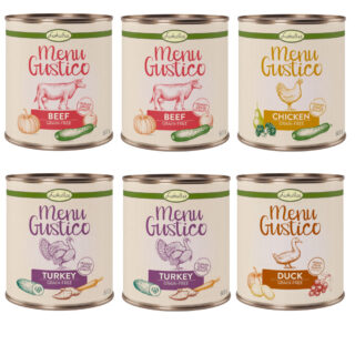 Sparpaket Lukullus Menu Gustico 12 x 800 g - Lachs mit Karotte, Luzerne und Spinat