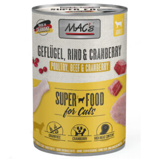 Sparpaket MAC's Cat 12 x 400 g - Mixpaket Geflügel & Fleisch (2 Sorten)