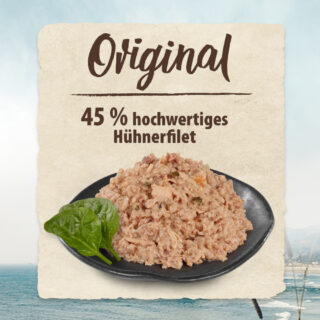 Sparpaket Purizon Adult 24 x 300 g - Hühnerfilet mit Black Angus & Truthahn, Süßkartoffel und Cranberry