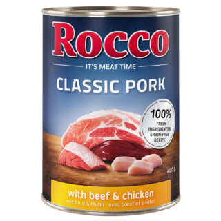 Sparpaket Rocco Classic Pork 24 x 400g Huhn & Lachs