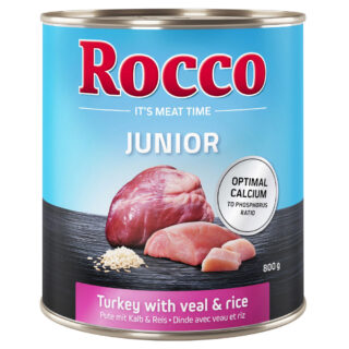 Sparpaket Rocco Junior 24 x 800 g - Geflügel mit Wild und Reis