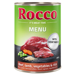 Sparpaket Rocco Menü 24 x 400 g / 800 g - 24 x 400g: Rind, Gemüse & Reis