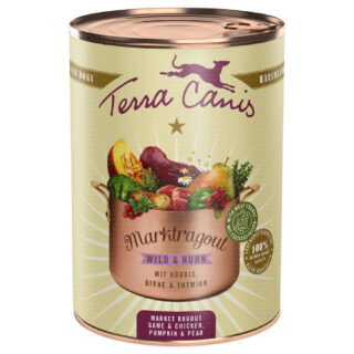 Sparpaket Terra Canis Marktragout 12 x 385 g - Rind mit Brokkoli, Heidelbeeren & Salbei