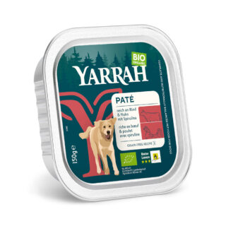 Sparpaket Yarrah Bio Schalen 36 x 150 g - Bio Bröckchen Vega mit Bio-Hagebutte