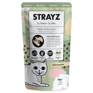 STRAYZ BIO Pouch 6 x 85 g - Bio-Gans & Bio-Kürbis