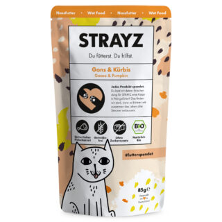 STRAYZ BIO Pouch 6 x 85 g - Bio-Huhn & Bio-Zucchini