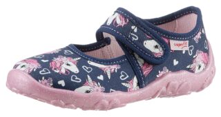 Superfit Hausschuh "BONNY, WMS: mittel" Kindergartenschuh mit Einhorn-Motiv, Größenschablone zum Download