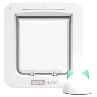 SureFlap Mikrochip Haustierklappe Connect - Zubehör: Montageadapter für Glasscheiben weiß (OHNE Haustierklappe)