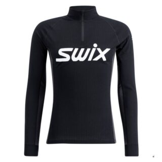 Swix RaceX Classic Half Zip Herrenjacke - Schwarz, ideal für Langlauf und aktive Outdoor-Aktivitäten