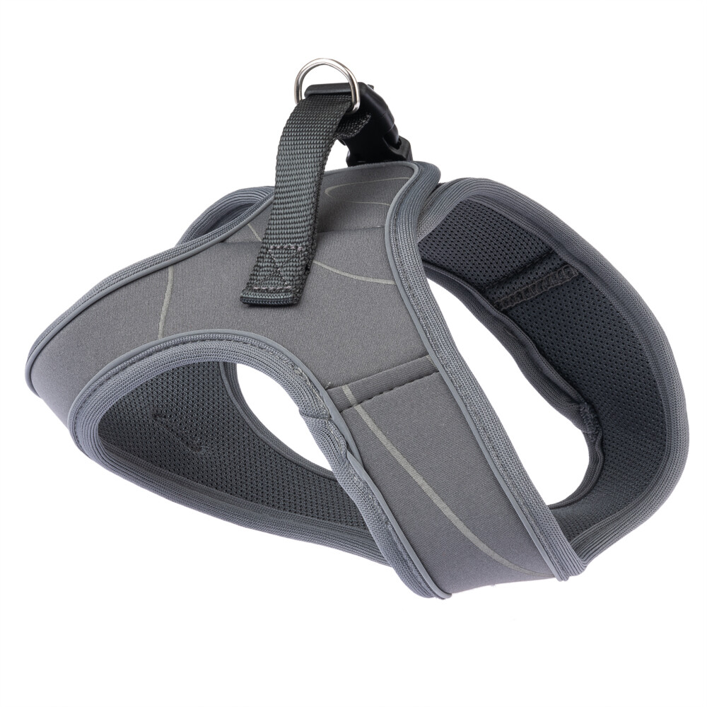 TIAKI Geschirr Wave Vest, anthrazit - Hundeleine Mesh: 200 cm lang, 15 mm breit, anthrazit