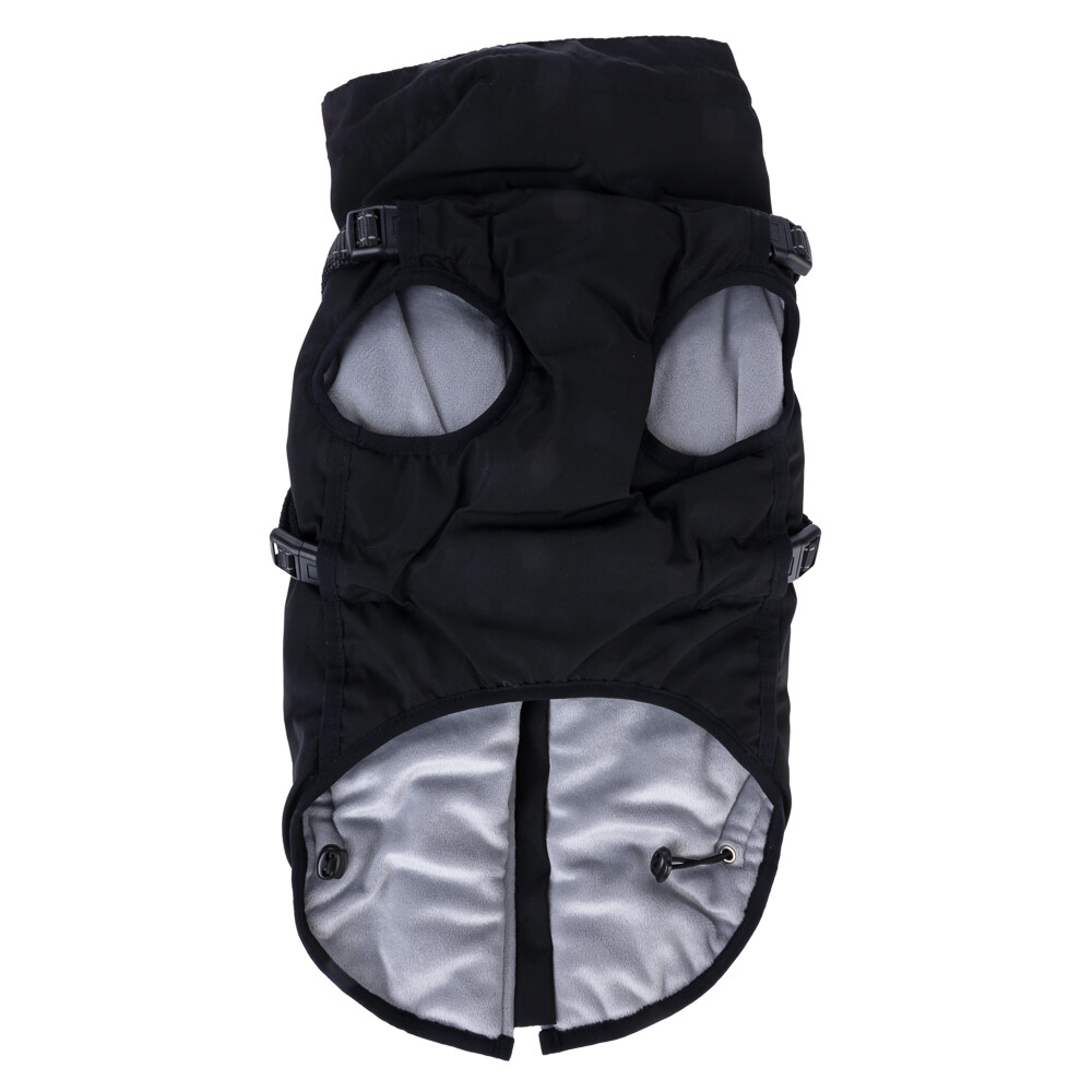 TIAKI Hundemantel Harness Arkon, schwarz - ca. 60 cm Rückenlänge