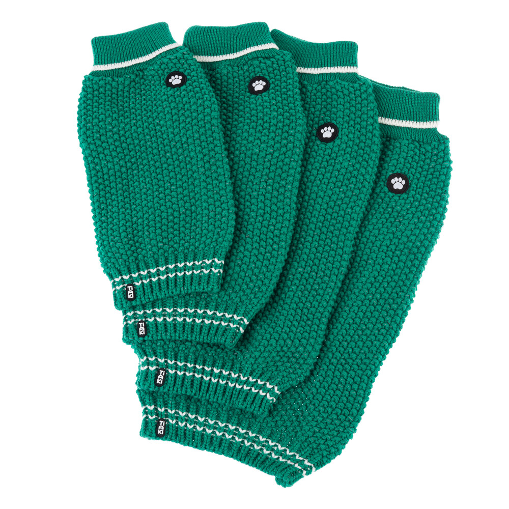 TIAKI Hundepullover Reflective Knit, grün - ca. 40 cm Rückenlänge